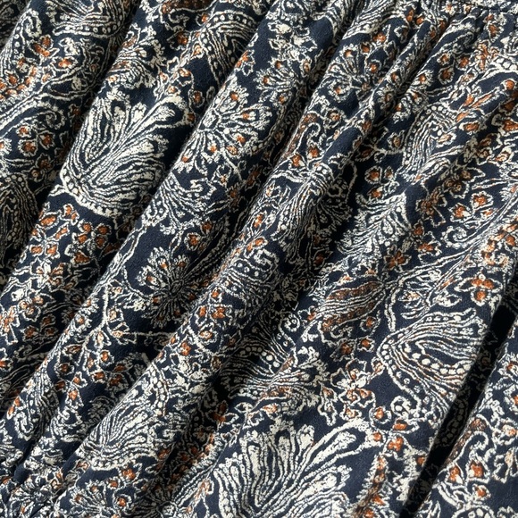 Treasure & Bond Blue Smocked Blouse with Relaxed Fit - Picture 3 of 4